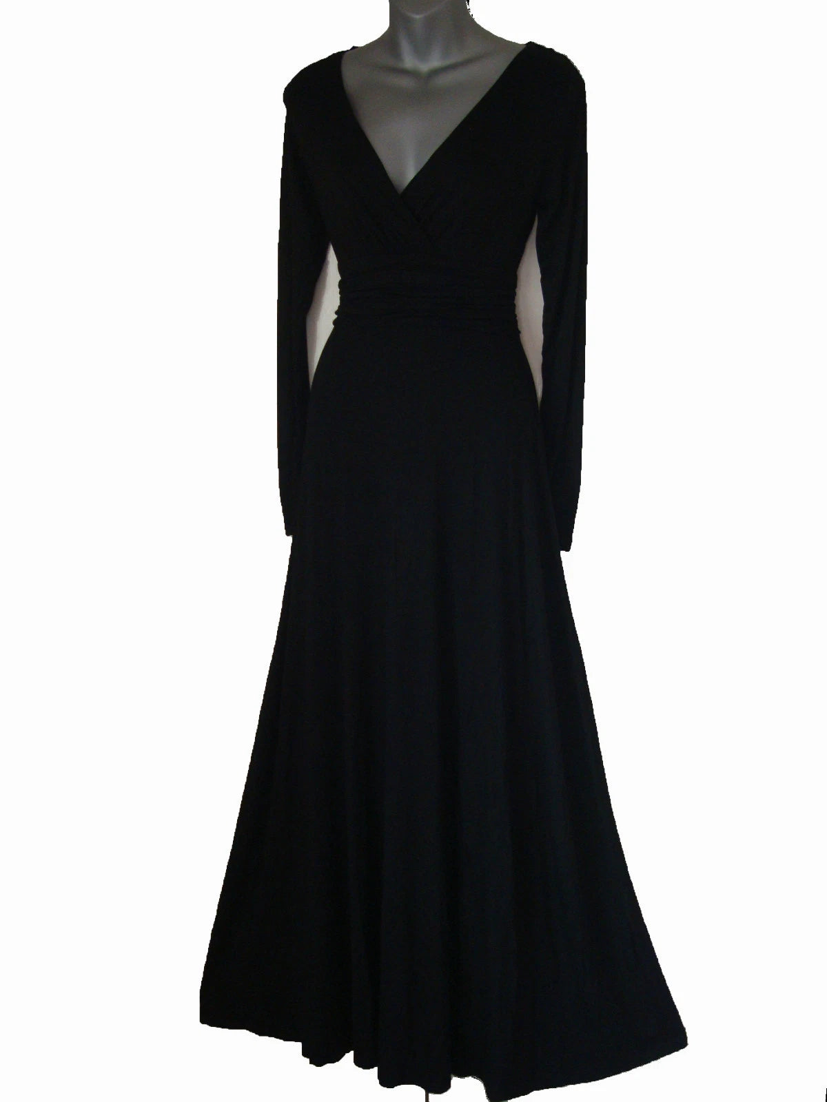 BLACK LONG FULL LENGTH MAXI EVENING PARTY COCKTAIL DRESS